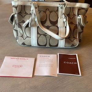 Coach Tan Logo Tote